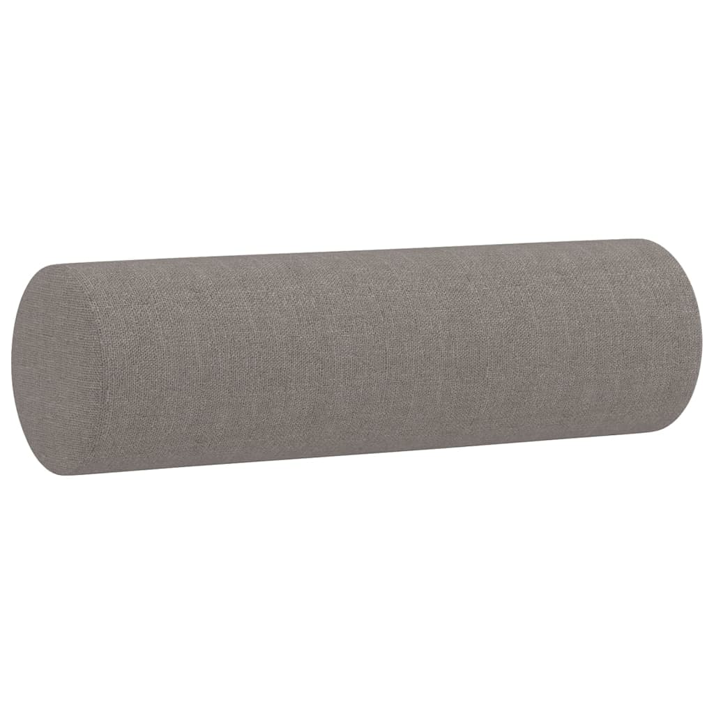 2-dijelni set sofa s jastucima smeđesivi od tkanine