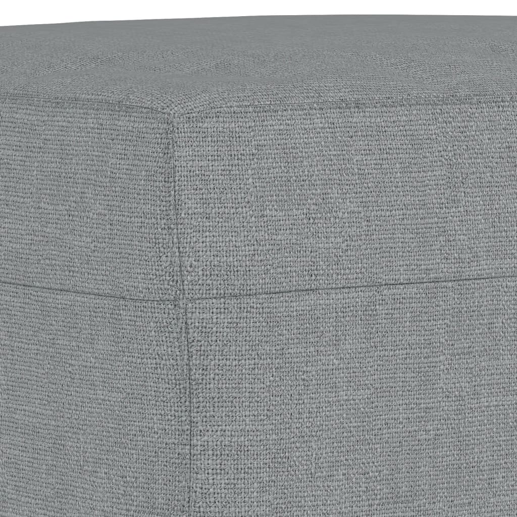 3-dijelni set sofa s jastucima svjetlosivi od tkanine