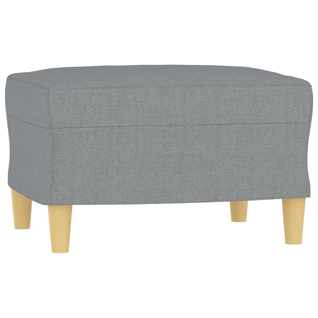 3-dijelni set sofa s jastucima svjetlosivi od tkanine