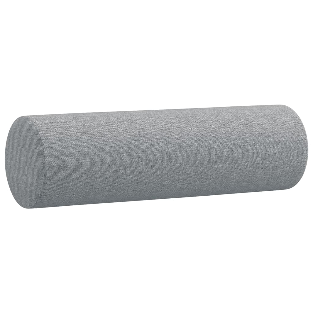 3-dijelni set sofa s jastucima svjetlosivi od tkanine