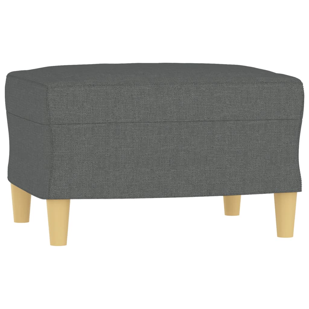 3-dijelni set sofa s jastucima tamnosivi od tkanine