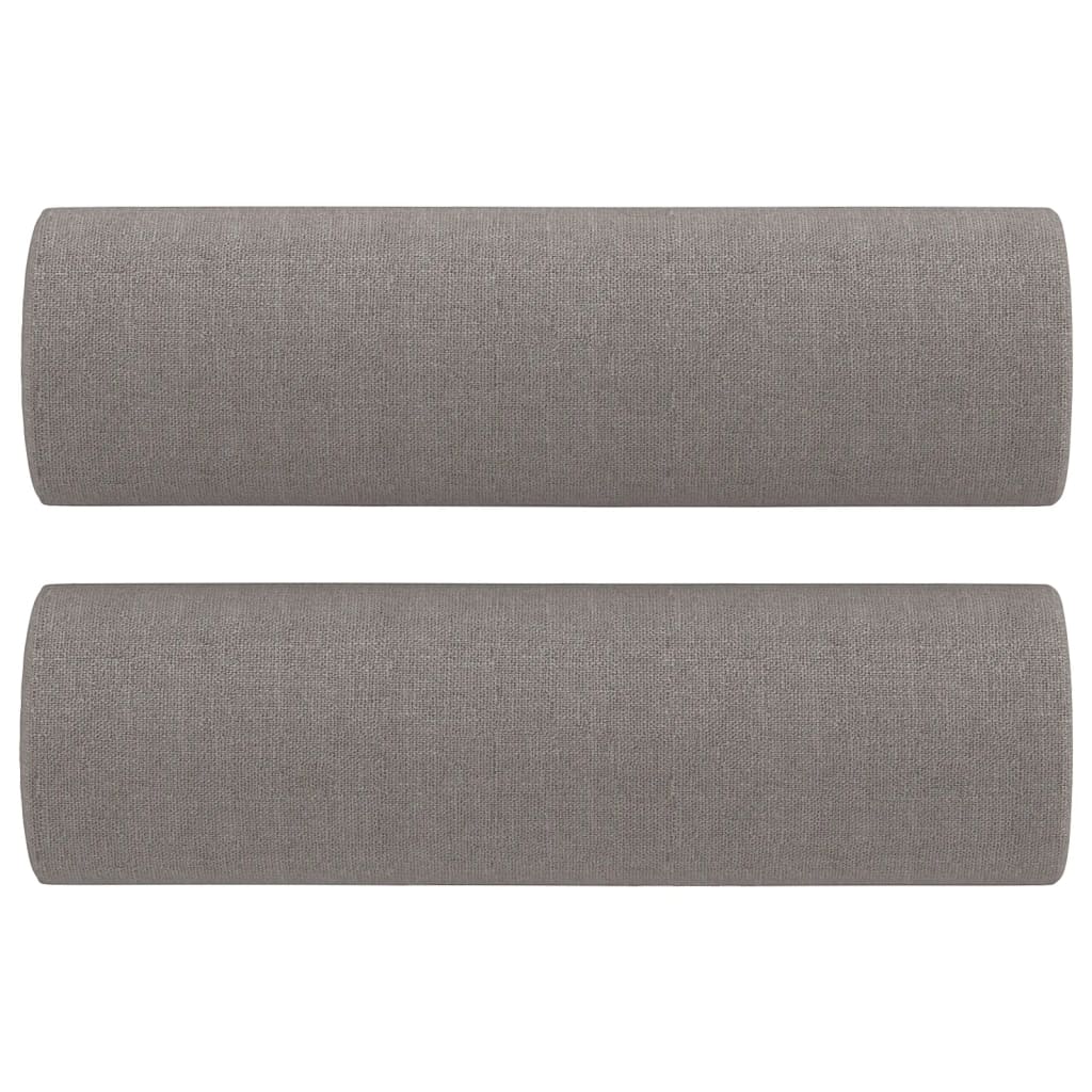 3-dijelni set sofa s jastucima smeđesivi od tkanine