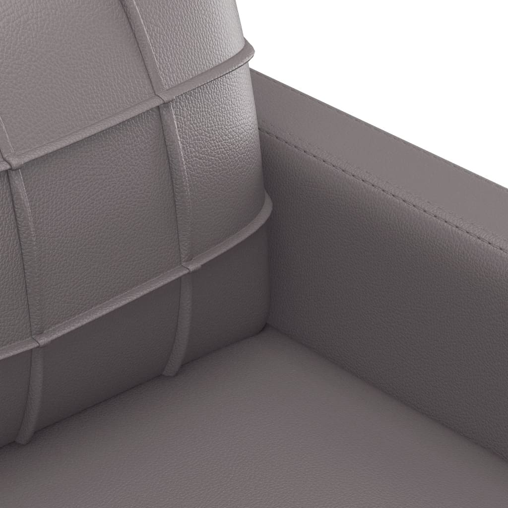 4-dijelni set sofa s jastucima sivi od umjetne kože