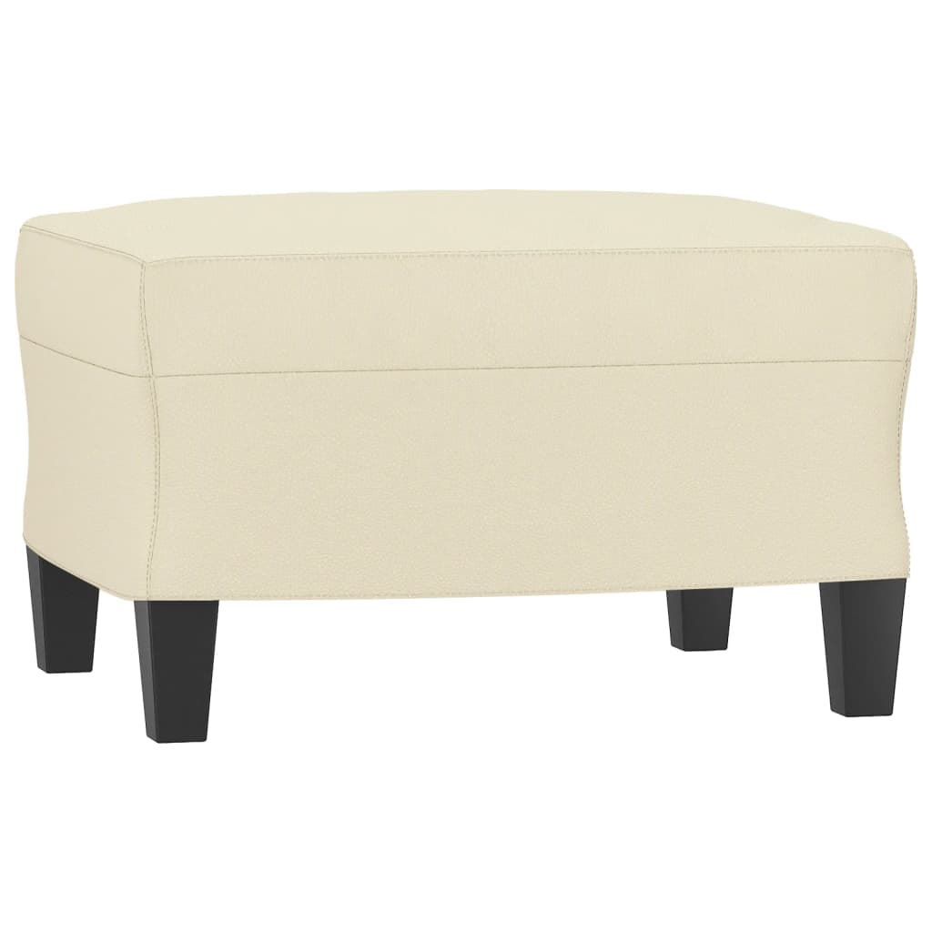 4-dijelni set sofa s jastucima krem od umjetne kože