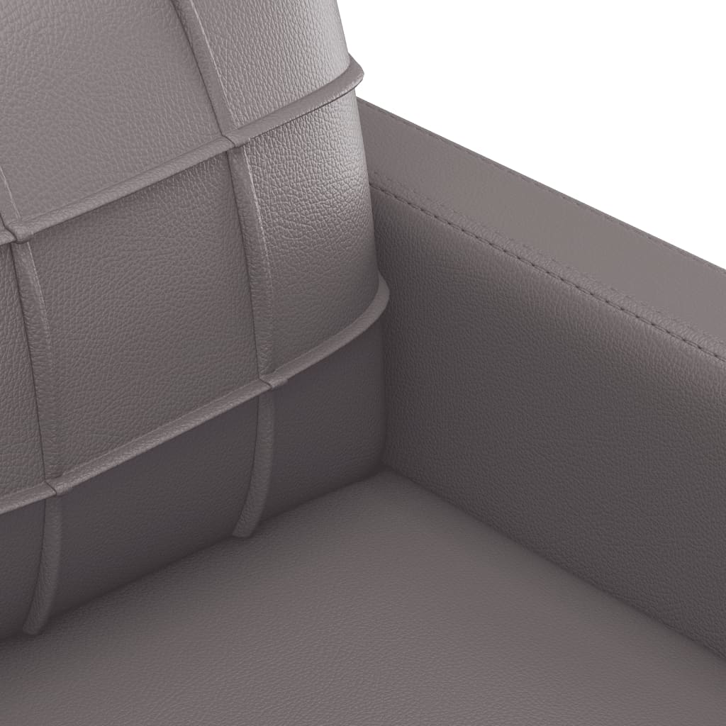 4-dijelni set sofa s jastucima sivi od umjetne kože