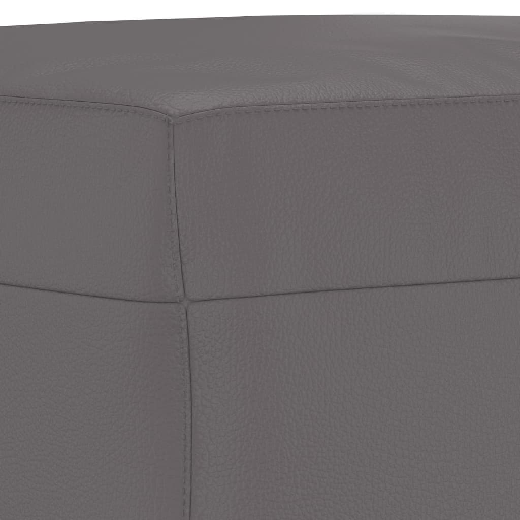 4-dijelni set sofa s jastucima sivi od umjetne kože