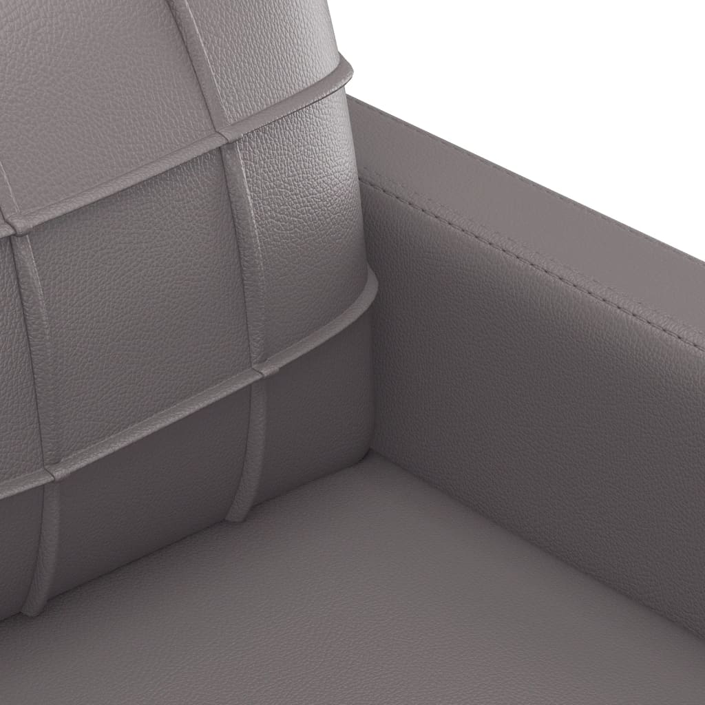 2-dijelni set sofa s jastucima sivi od umjetne kože