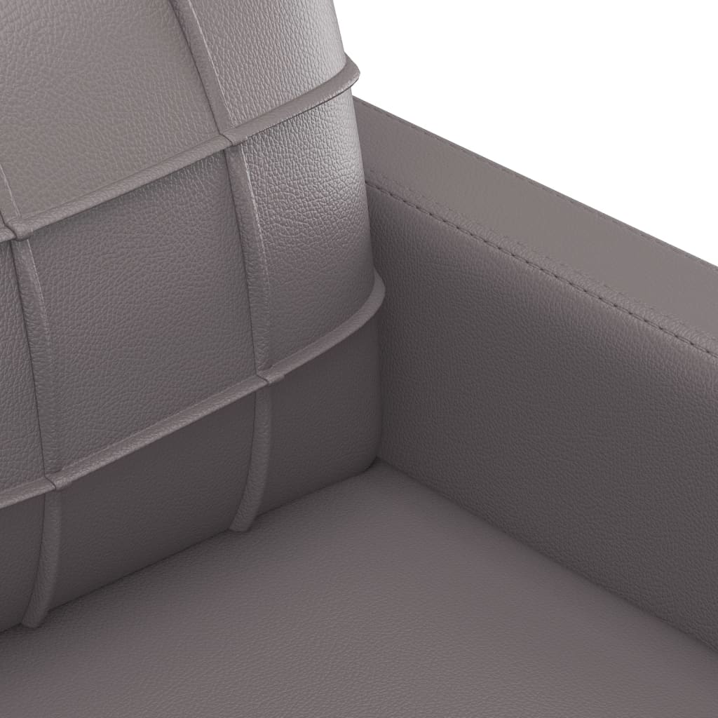 2-dijelni set sofa s jastucima sivi od umjetne kože