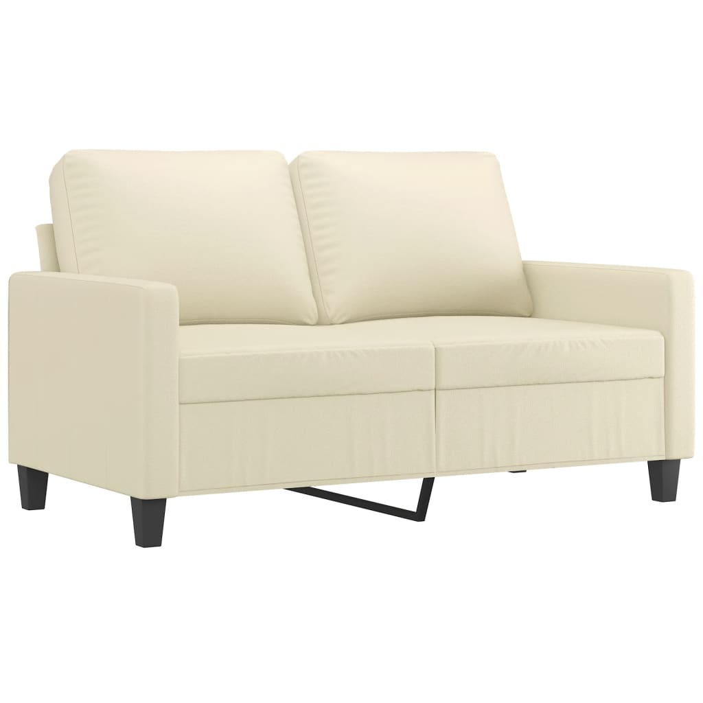4-dijelni set sofa s jastucima krem od umjetne kože