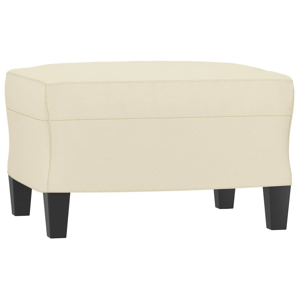 4-dijelni set sofa s jastucima krem od umjetne kože