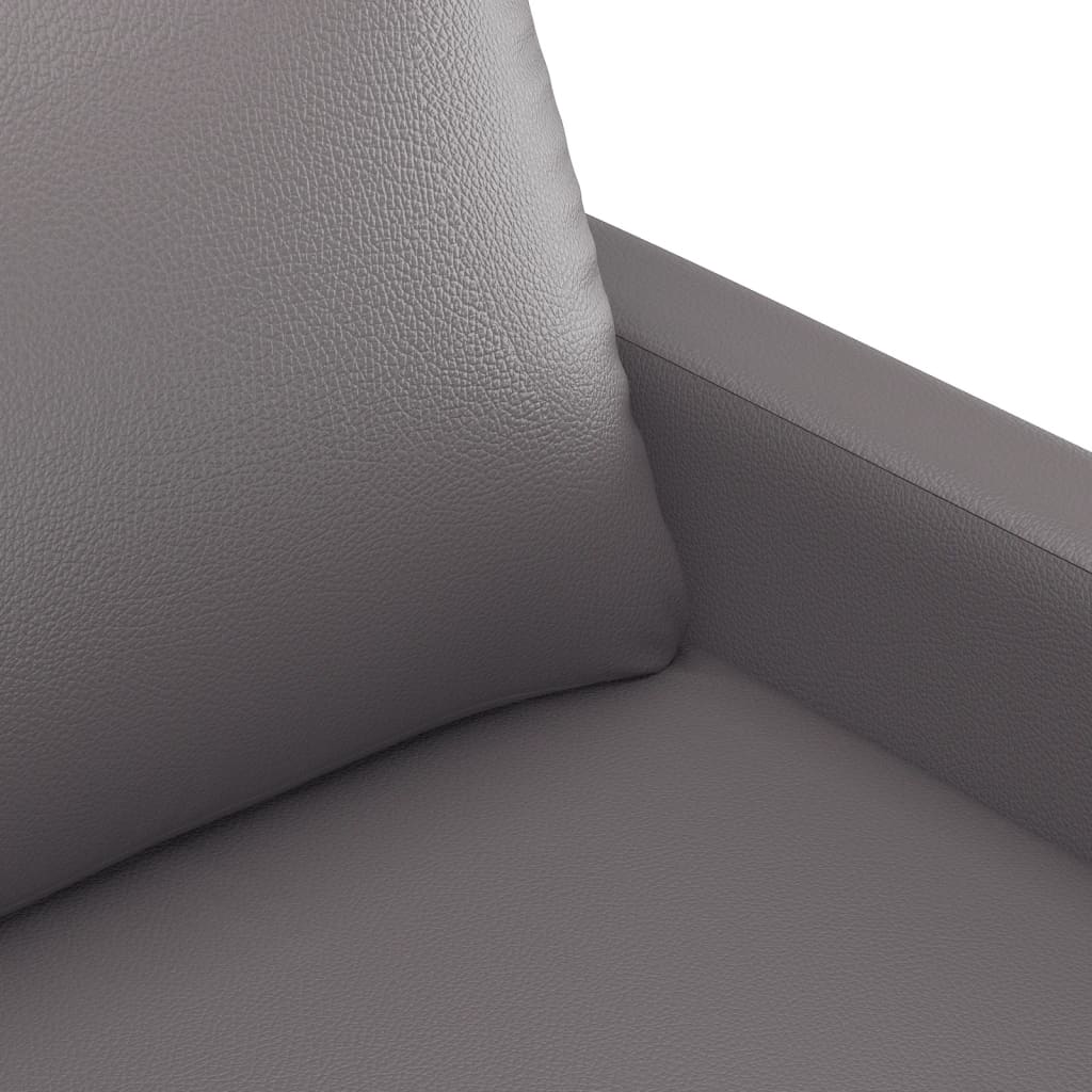 4-dijelni set sofa s jastucima sivi od umjetne kože