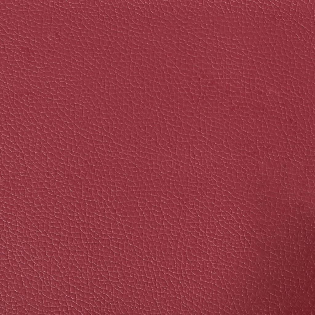 4-dijelni set sofa s jastucima crvena boja vina od umjetne kože