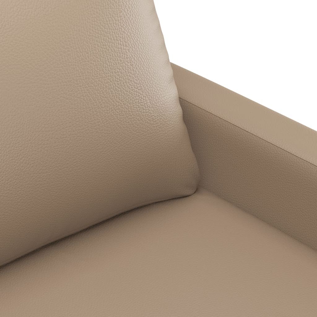 2-dijelni set sofa s jastucima boja cappuccina od umjetne kože