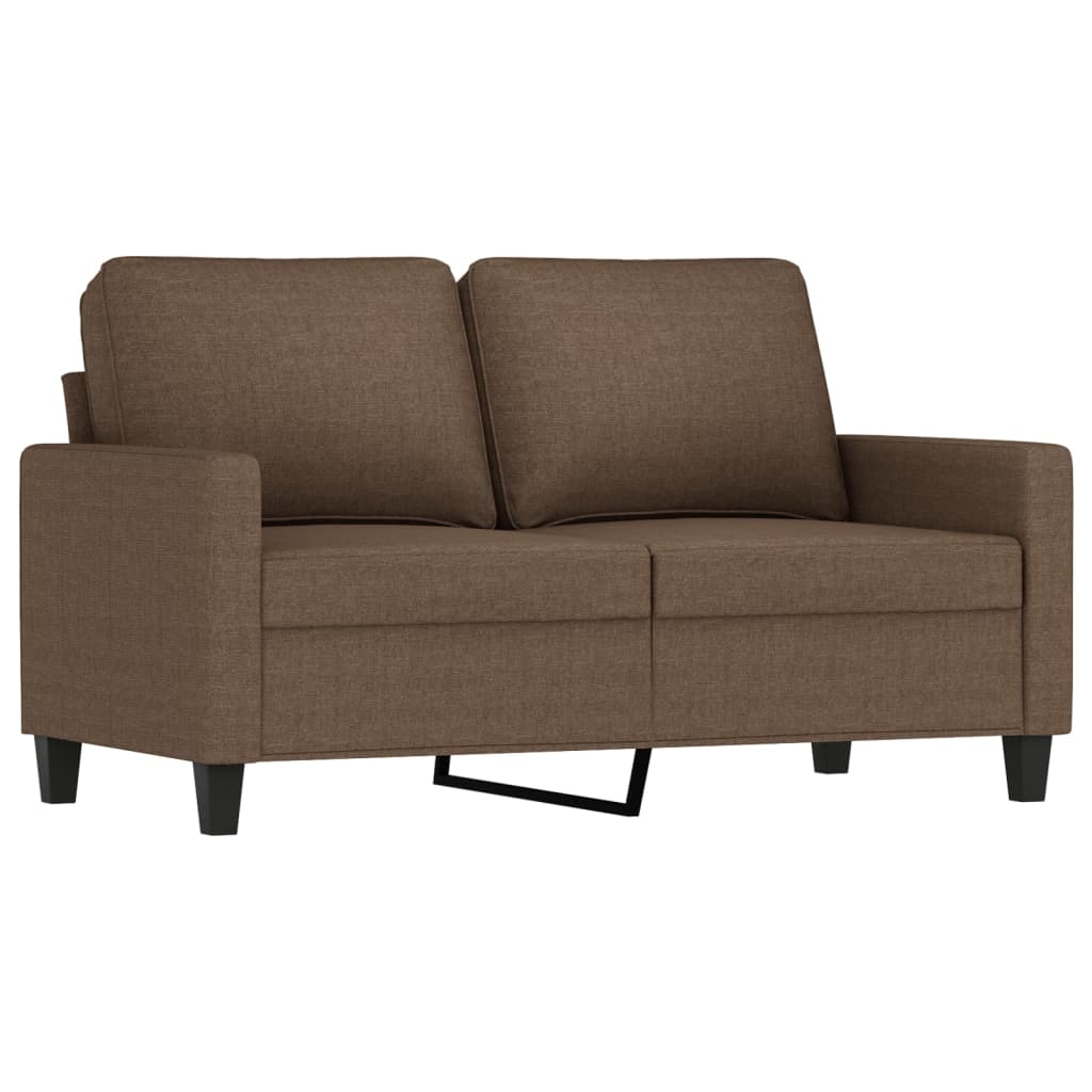 3-dijelni set sofa s jastucima smeđi od tkanine