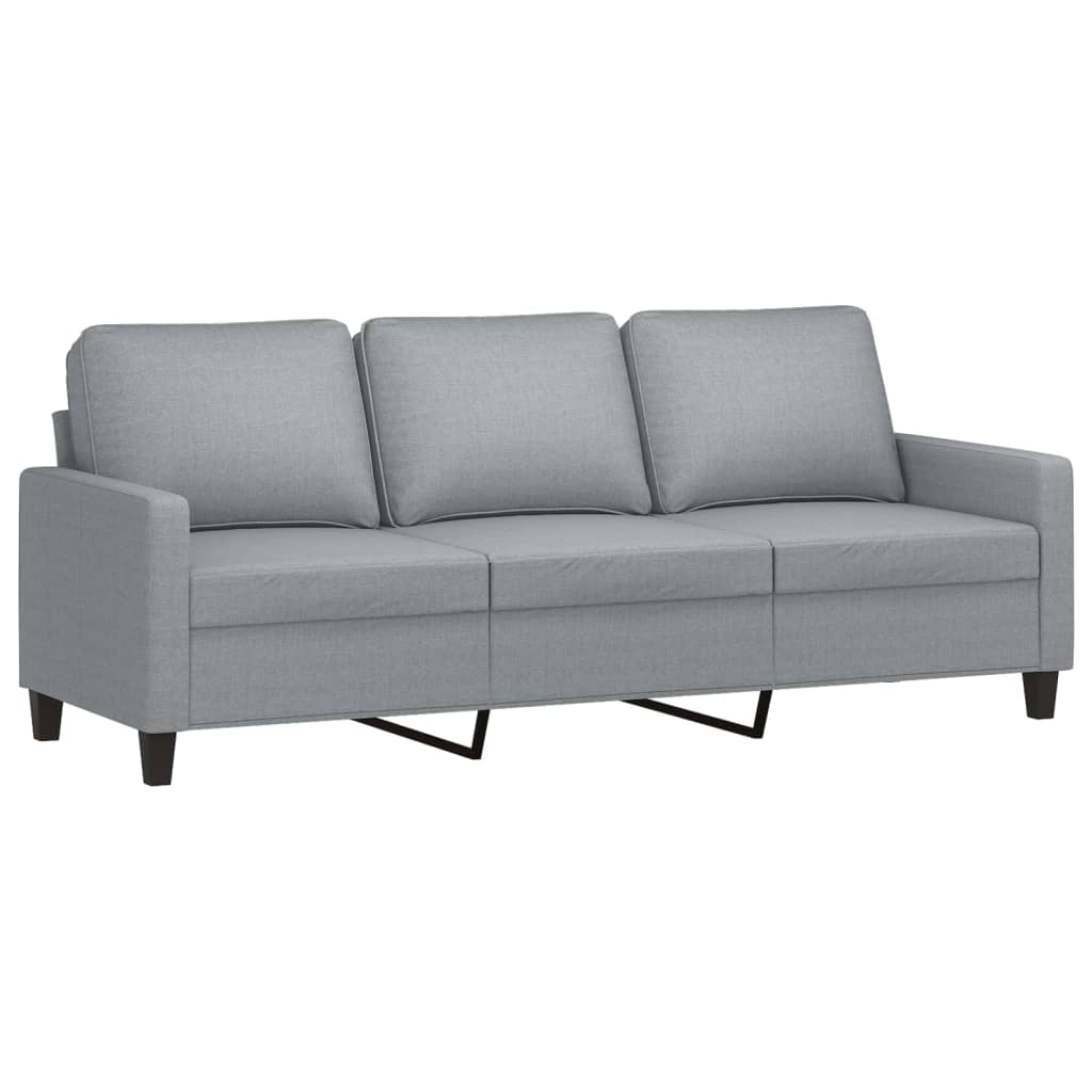 4-dijelni set sofa s jastucima svjetlosivi od tkanine Siva