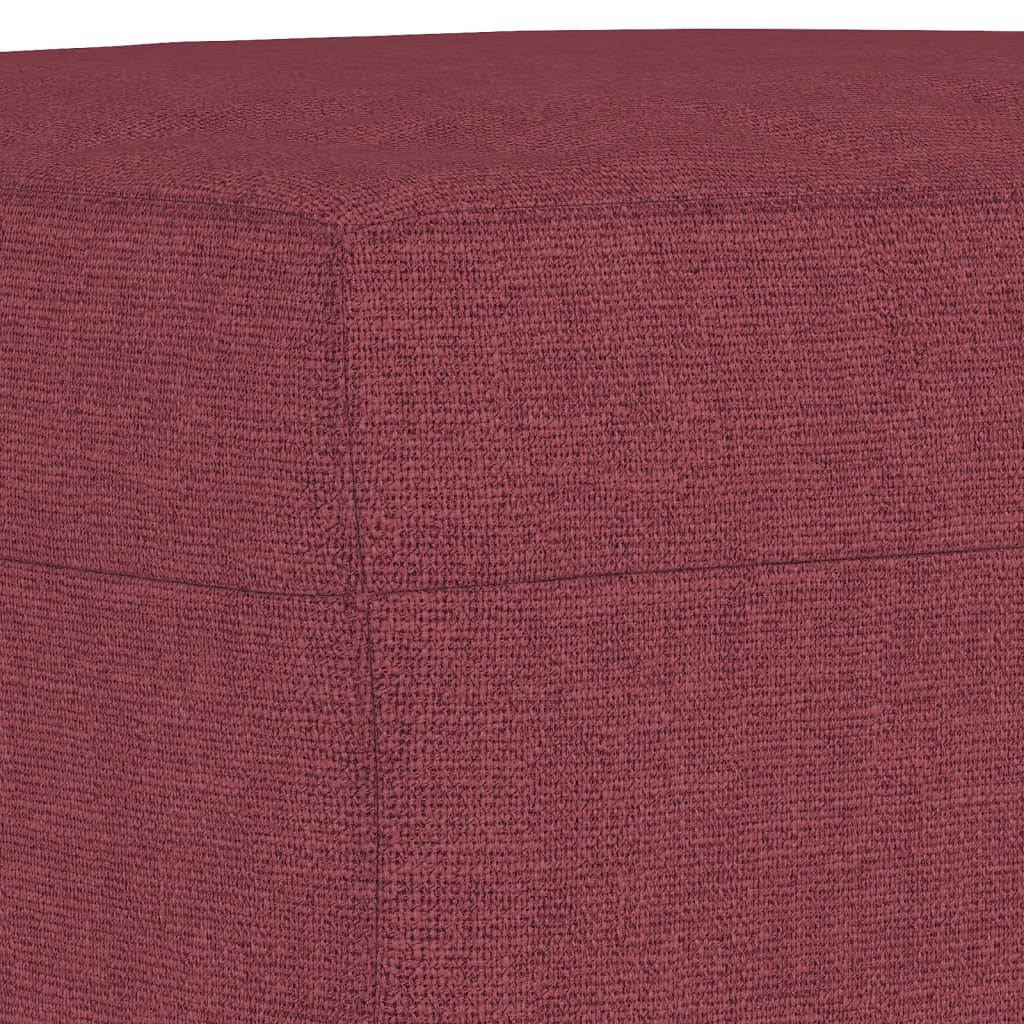 4-dijelni set sofa s jastucima crvena boja vina od tkanine