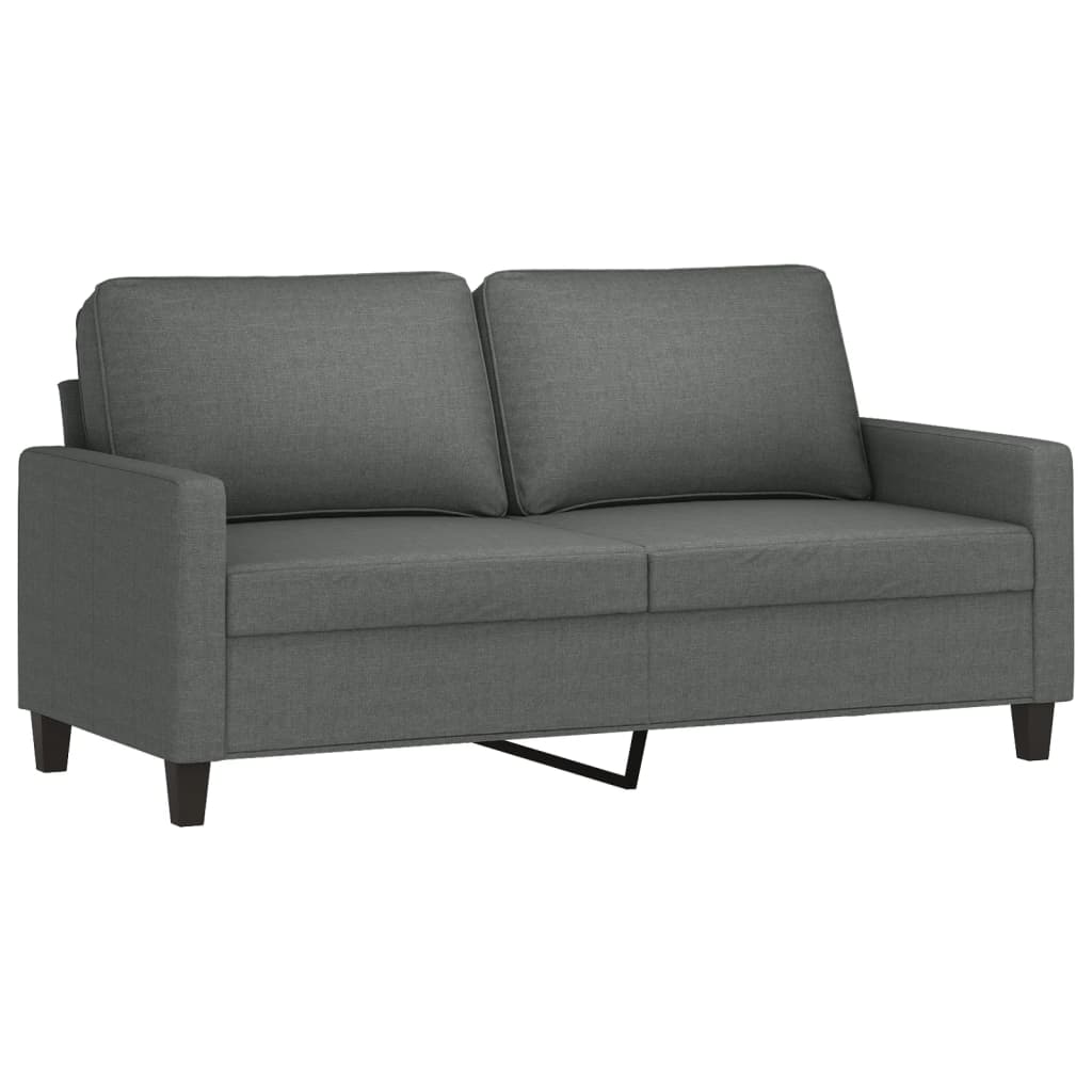 2-dijelni set sofa s jastucima tamnosivi od tkanine