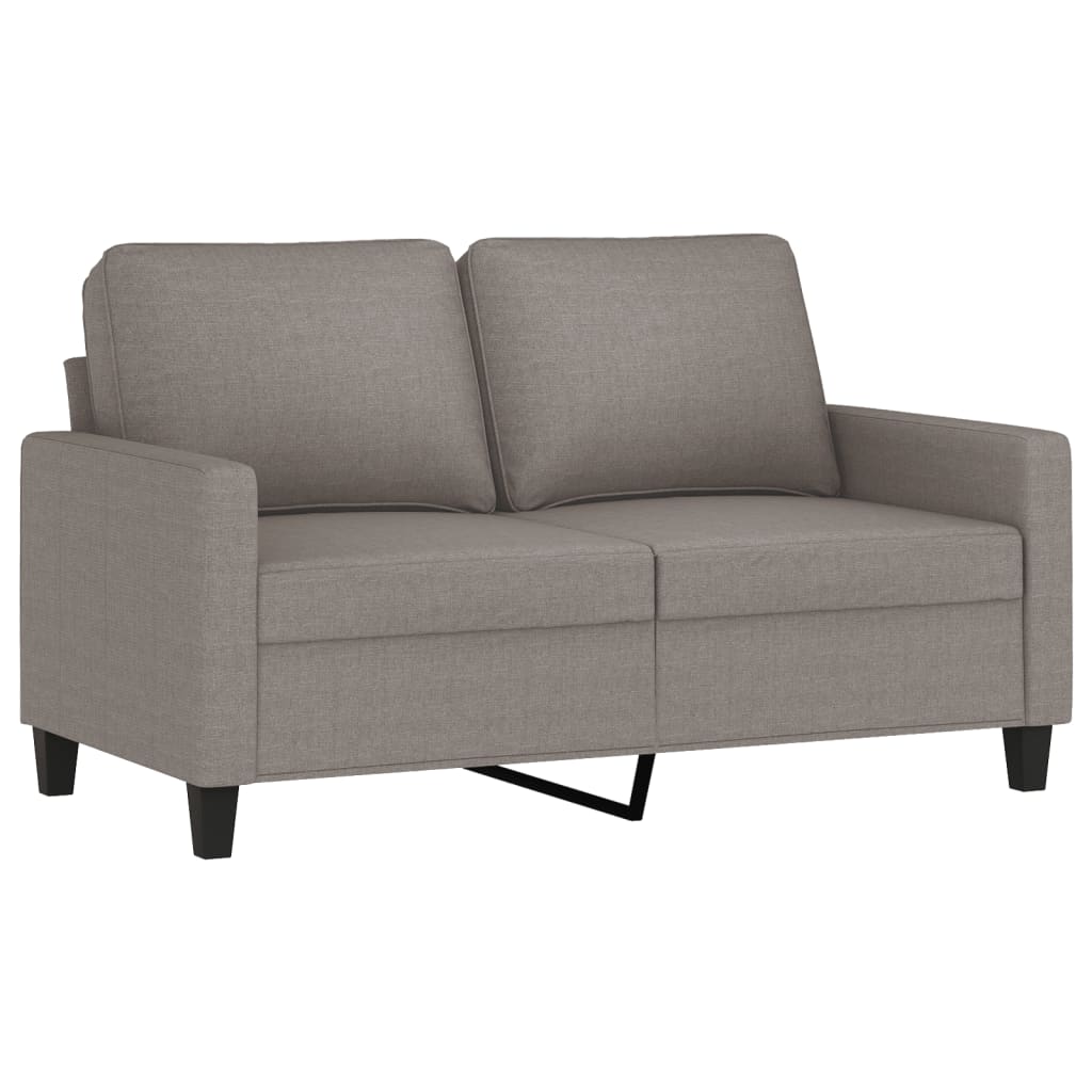 2-dijelni set sofa s jastucima smeđesivi od tkanine