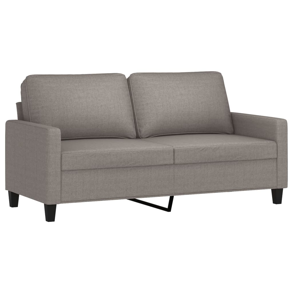 2-dijelni set sofa s jastucima smeđesivi od tkanine