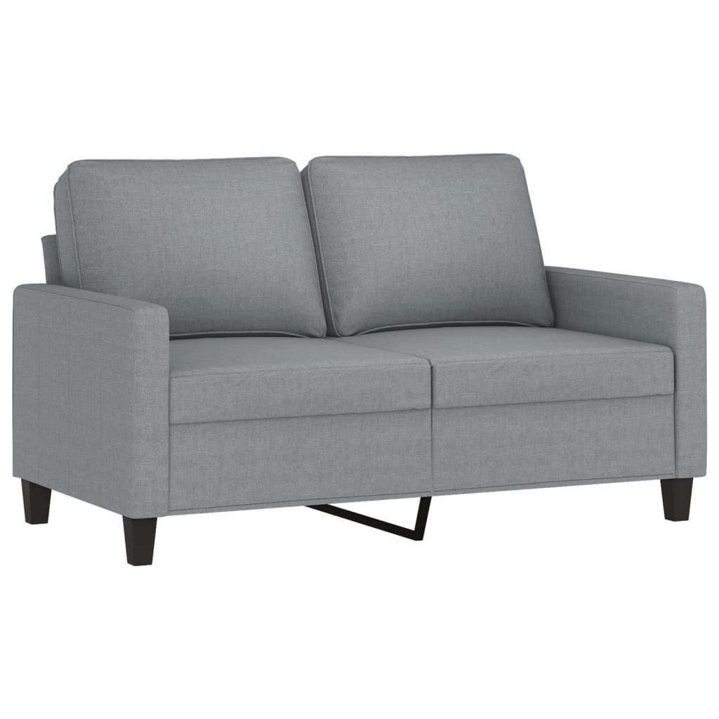 3-dijelni set sofa s jastucima svjetlosivi od tkanine