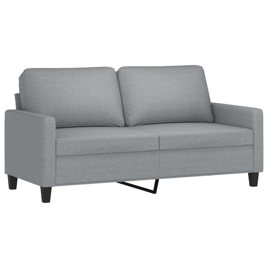 3-dijelni set sofa s jastucima svjetlosivi od tkanine