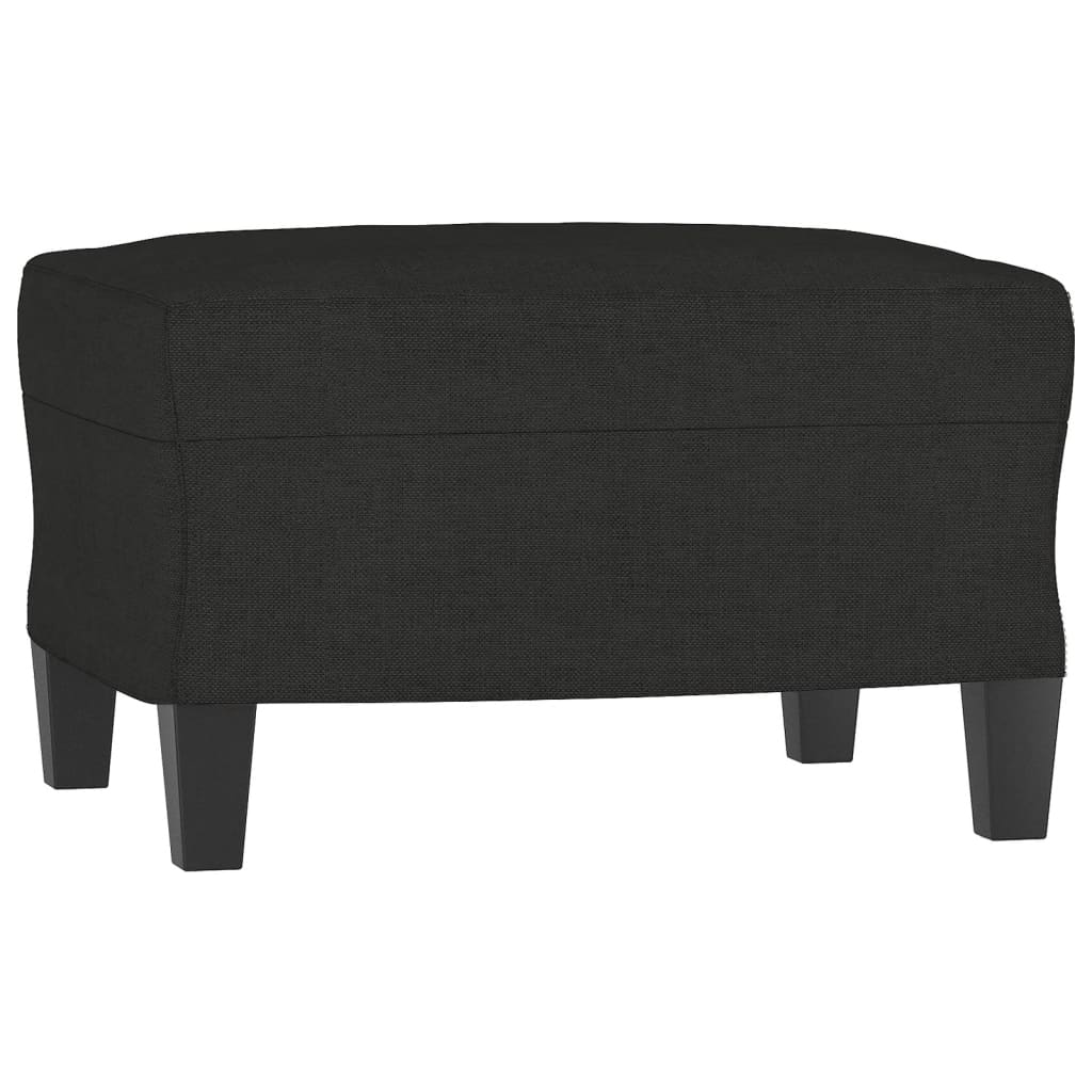 3-dijelni set sofa s jastucima crni od tkanine