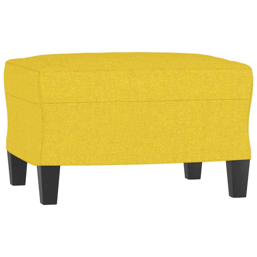 3-dijelni set sofa s jastucima svjetložuti od tkanine