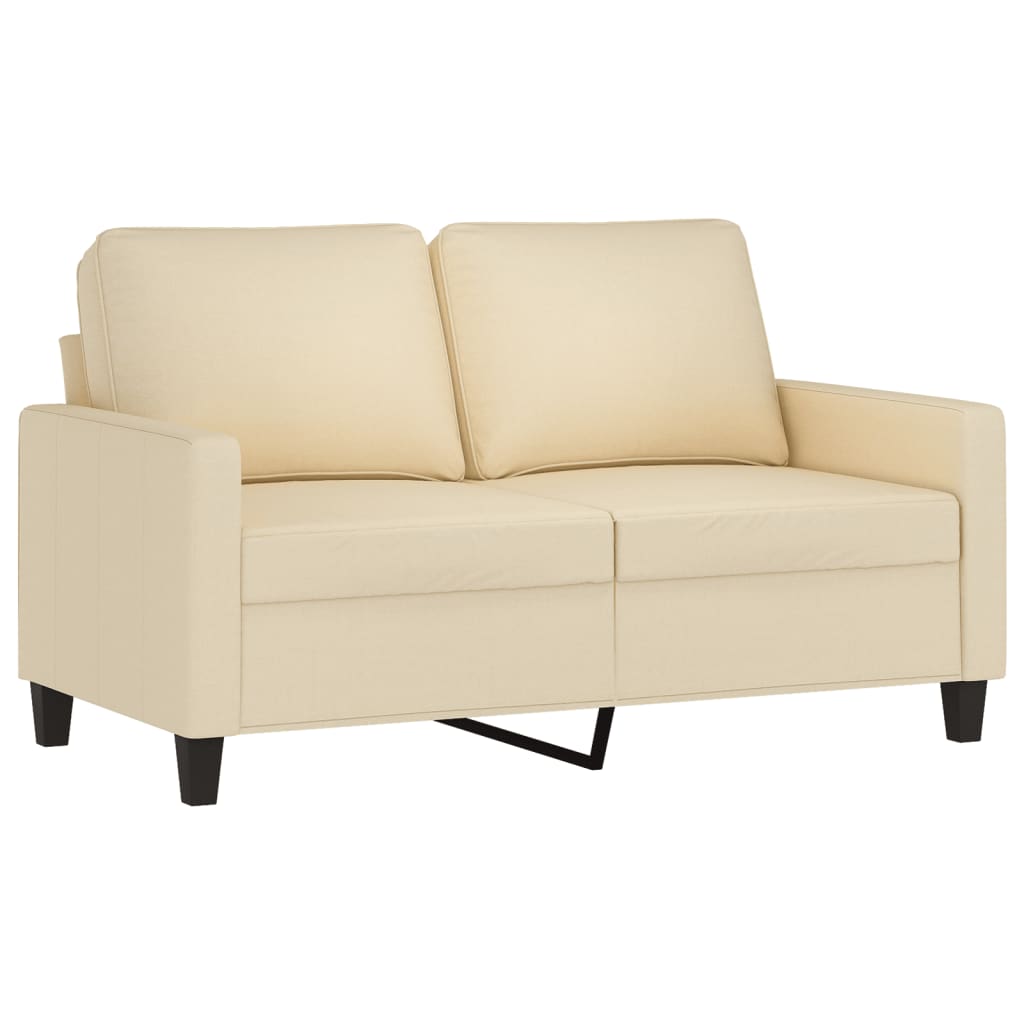 3-dijelni set sofa s jastucima krem od tkanine