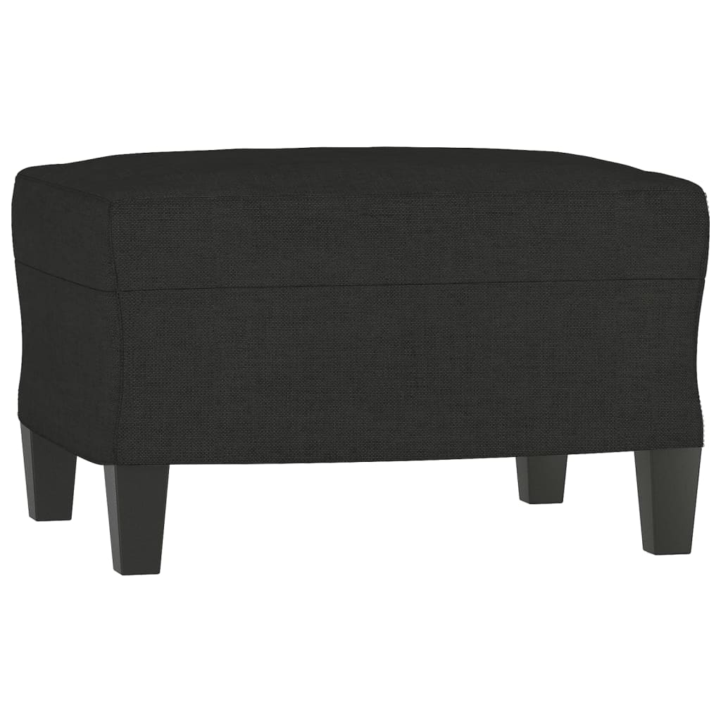 3-dijelni set sofa s jastucima crni od tkanine