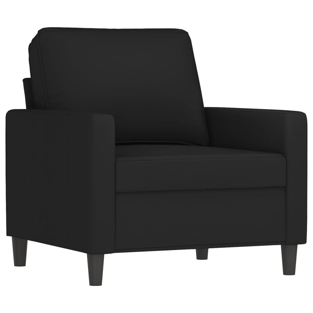 3-dijelni set sofa s jastucima crni baršunasti