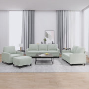 4-dijelni set sofa s jastucima svjetlosivi baršunasti