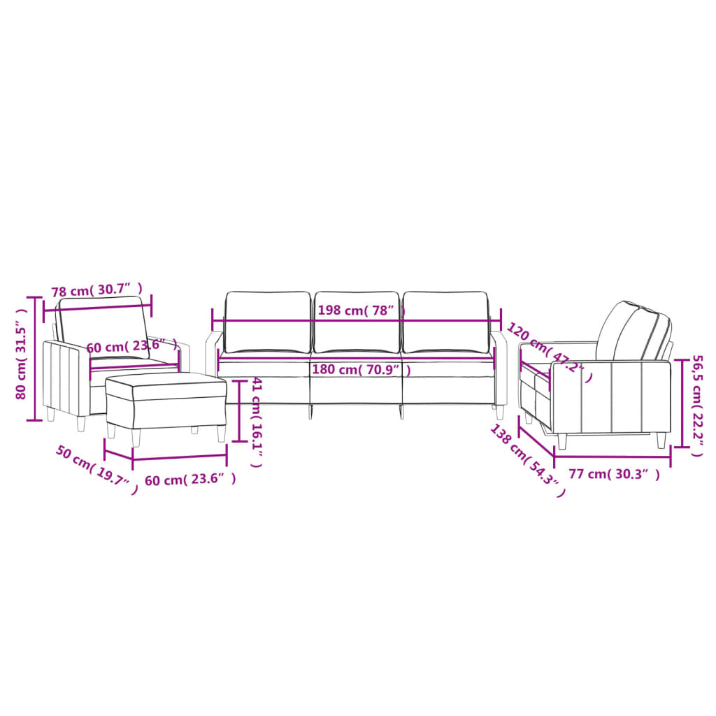 4-dijelni set sofa s jastucima tamnozeleni baršunasti