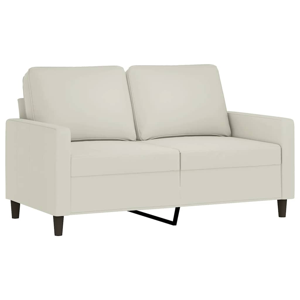 4-dijelni set sofa s jastucima krem baršunasti