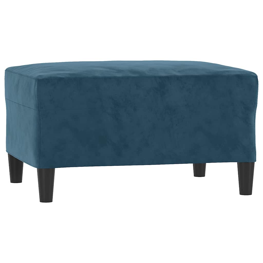 4-dijelni set sofa s jastucima plavi baršunasti Plava