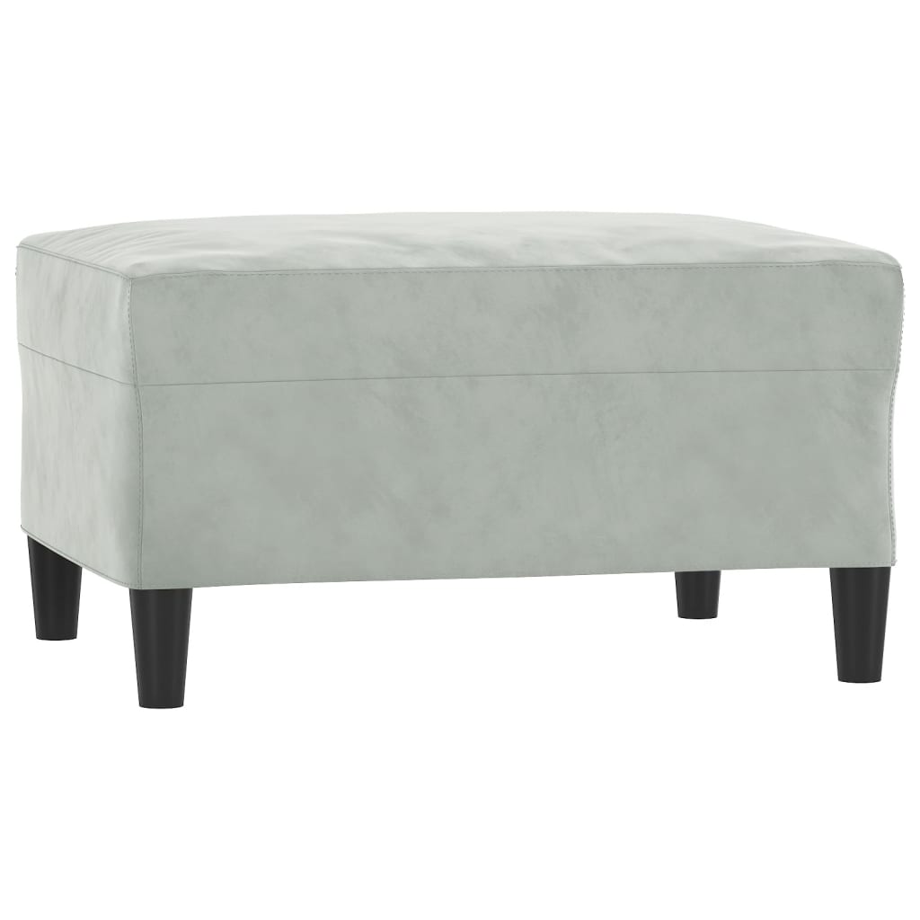 3-dijelni set sofa s jastucima svjetlosivi baršunasti
