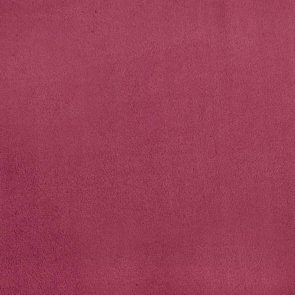 3-dijelni set sofa s jastucima crvena boja vina baršunasti