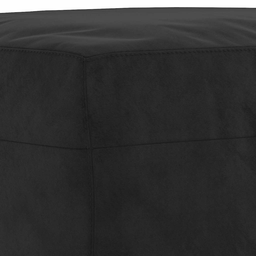 3-dijelni set sofa s jastucima crni baršunasti