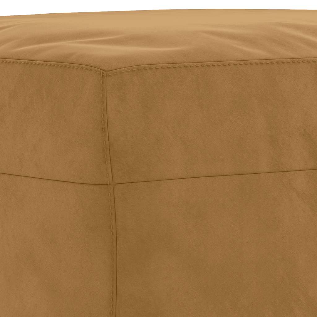 3-dijelni set sofa s jastucima smeđi baršunasti