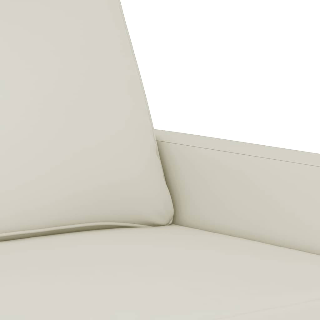 2-dijelni set sofa s jastucima krem baršunasti