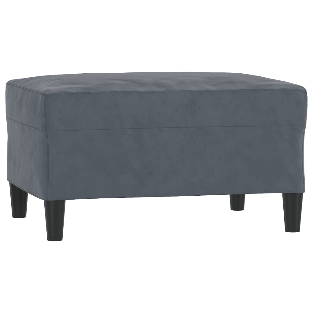 3-dijelni set sofa s jastucima tamnosivi baršunasti
