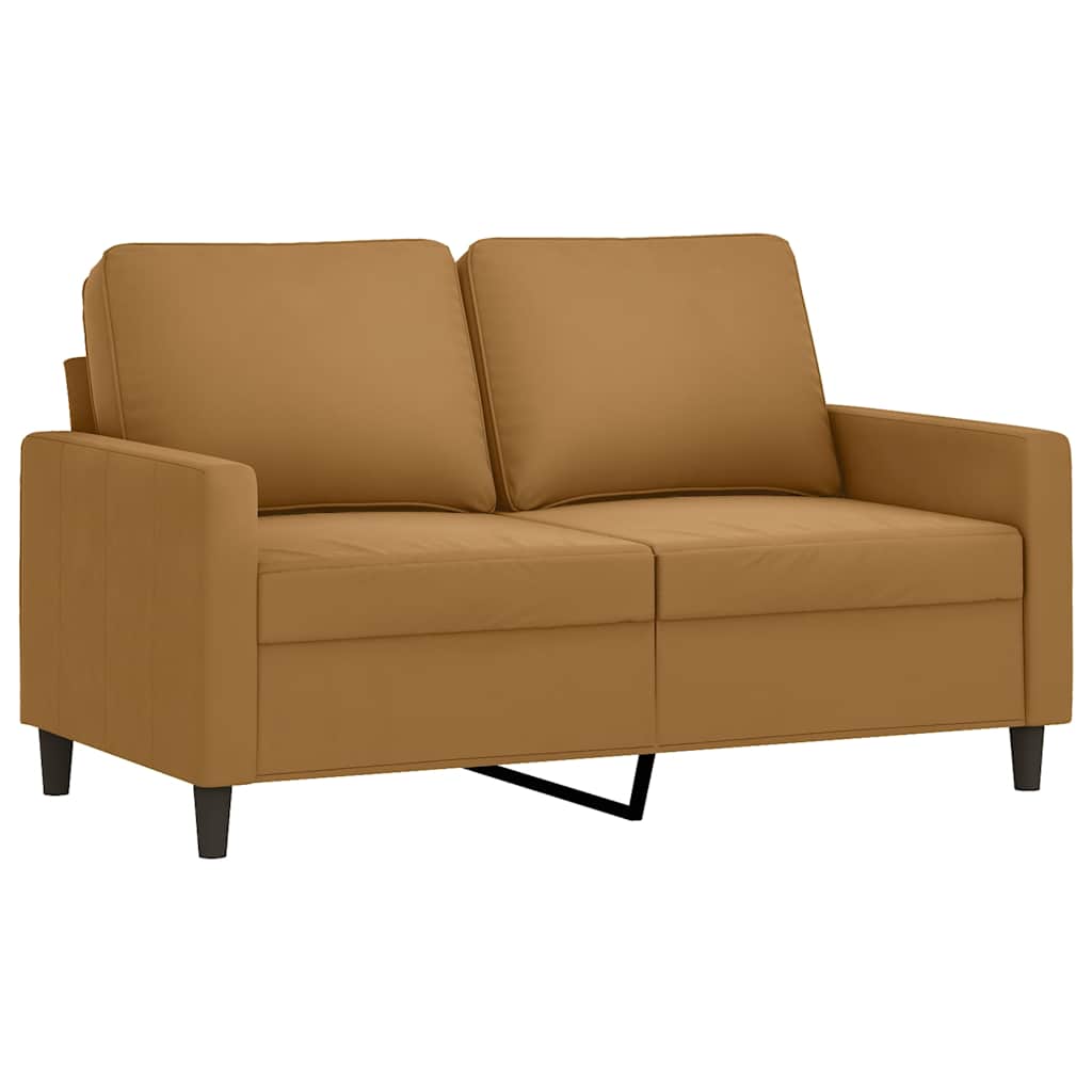 3-dijelni set sofa s jastucima smeđi baršunasti