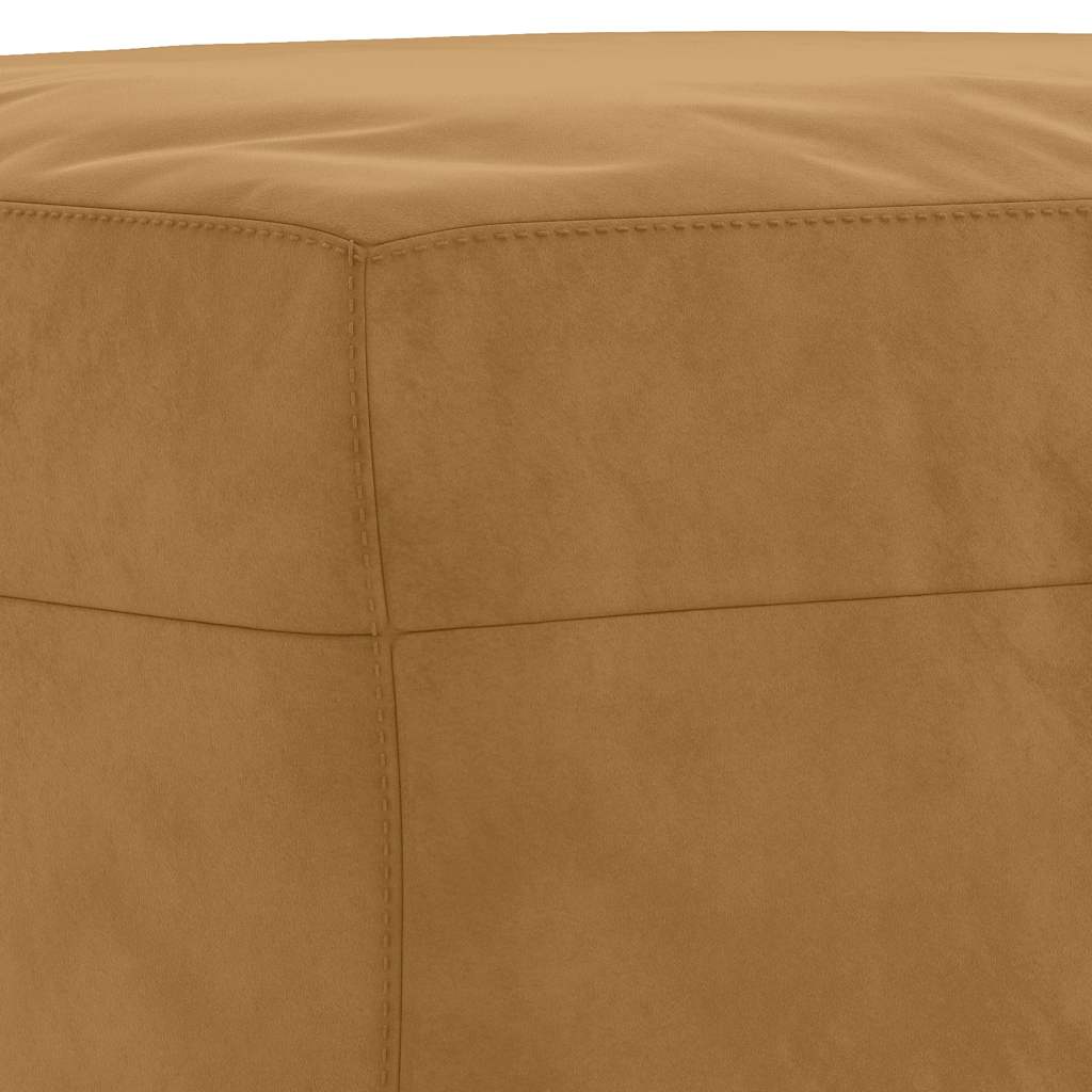 3-dijelni set sofa s jastucima smeđi baršunasti