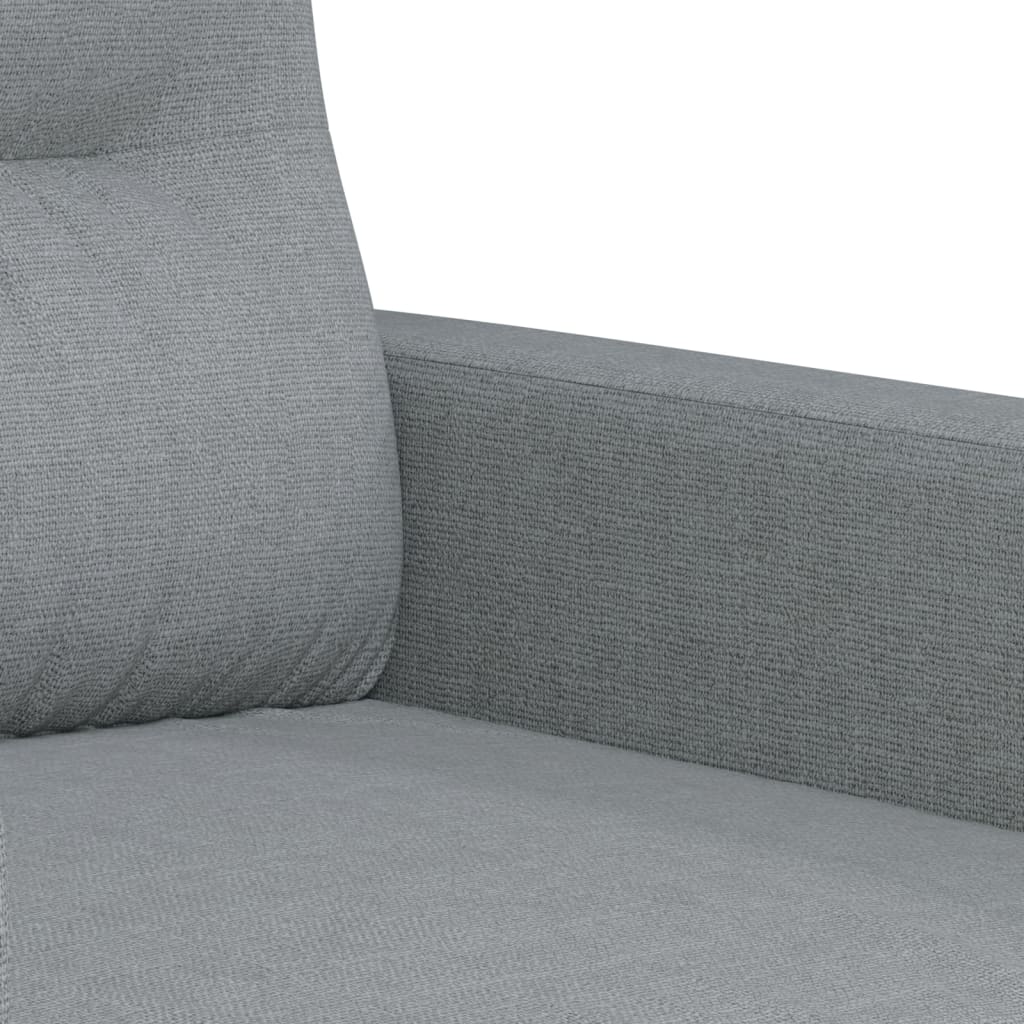 3-dijelni set sofa s jastucima svjetlosivi od tkanine