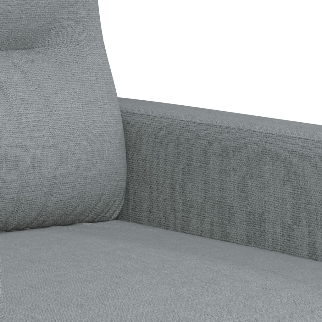 4-dijelni set sofa s jastucima svjetlosivi od tkanine