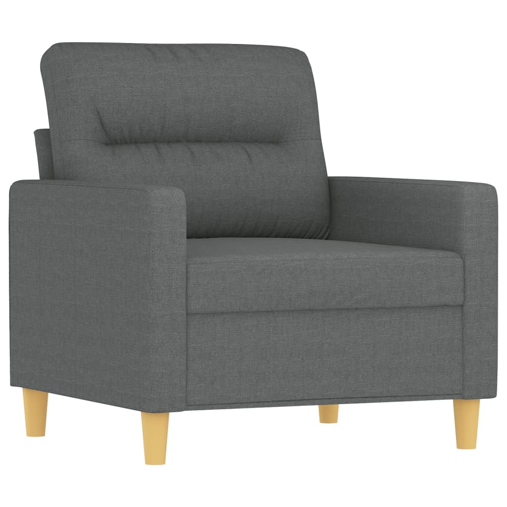4-dijelni set sofa s jastucima tamnosivi od tkanine