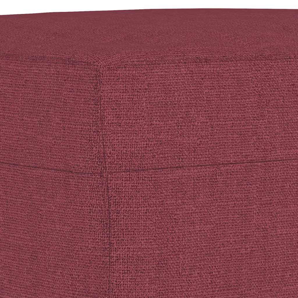 4-dijelni set sofa s jastucima crvena boja vina od tkanine