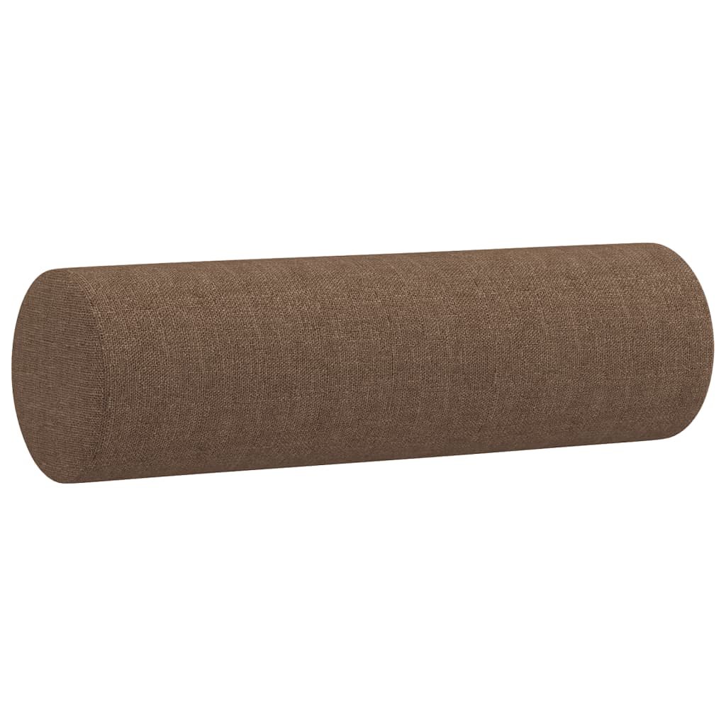 4-dijelni set sofa s jastucima smeđi od tkanine