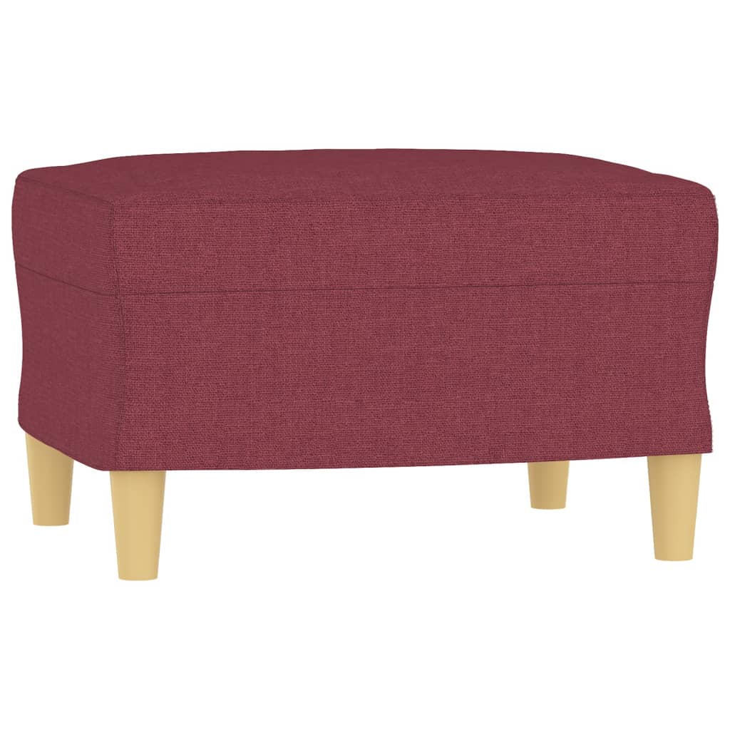 4-dijelni set sofa s jastucima crvena boja vina od tkanine