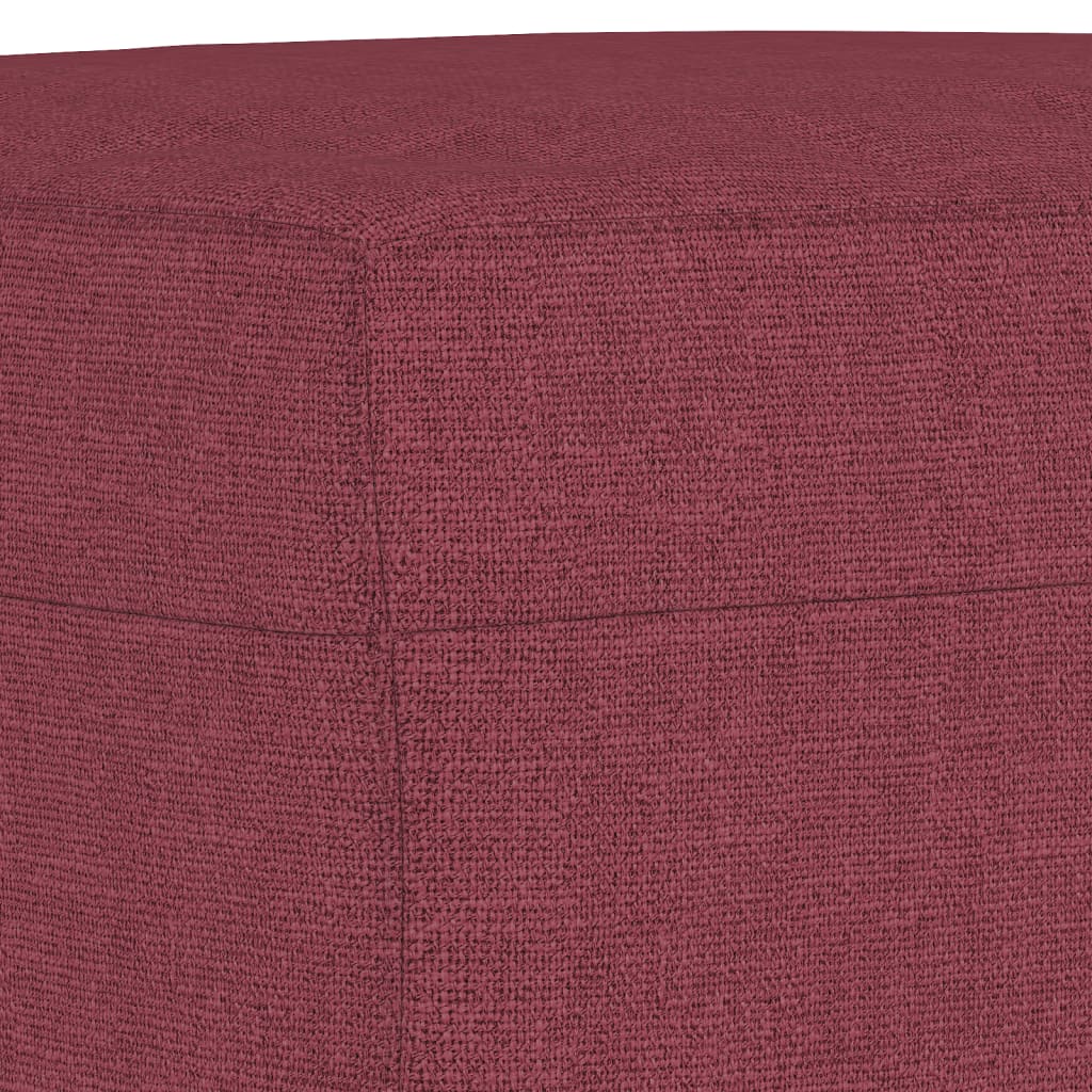 4-dijelni set sofa s jastucima crvena boja vina od tkanine