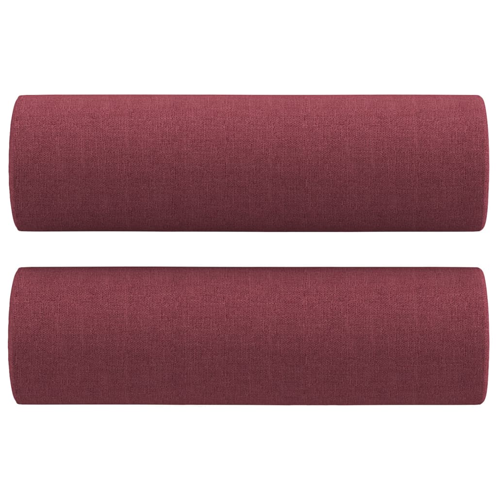 4-dijelni set sofa s jastucima crvena boja vina od tkanine